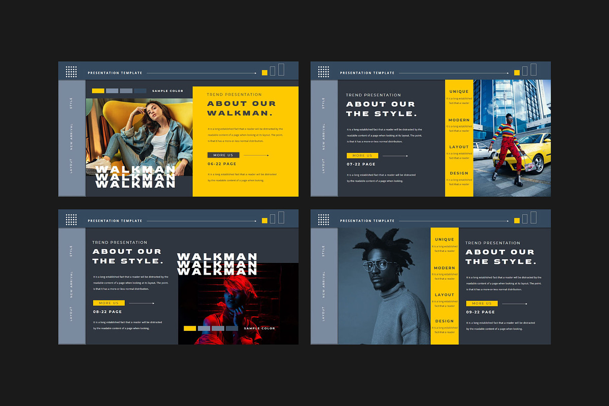 WALKMAN Google Slide Template, a Presentation Template by GridlineType (Photo 3 of 9)