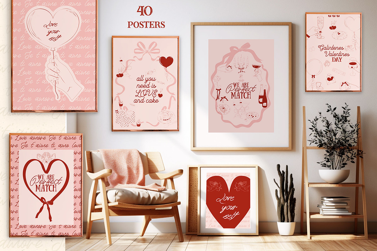 Love & Honey. Romantic Wall Art, a Decorative Illustration by Mio Buono (Photo 4 of 13)