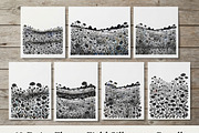 60 Daisy Flower Field Silhouette, a Seasonal Illustration by Amazin_art (Thumbnail 1 of 35)