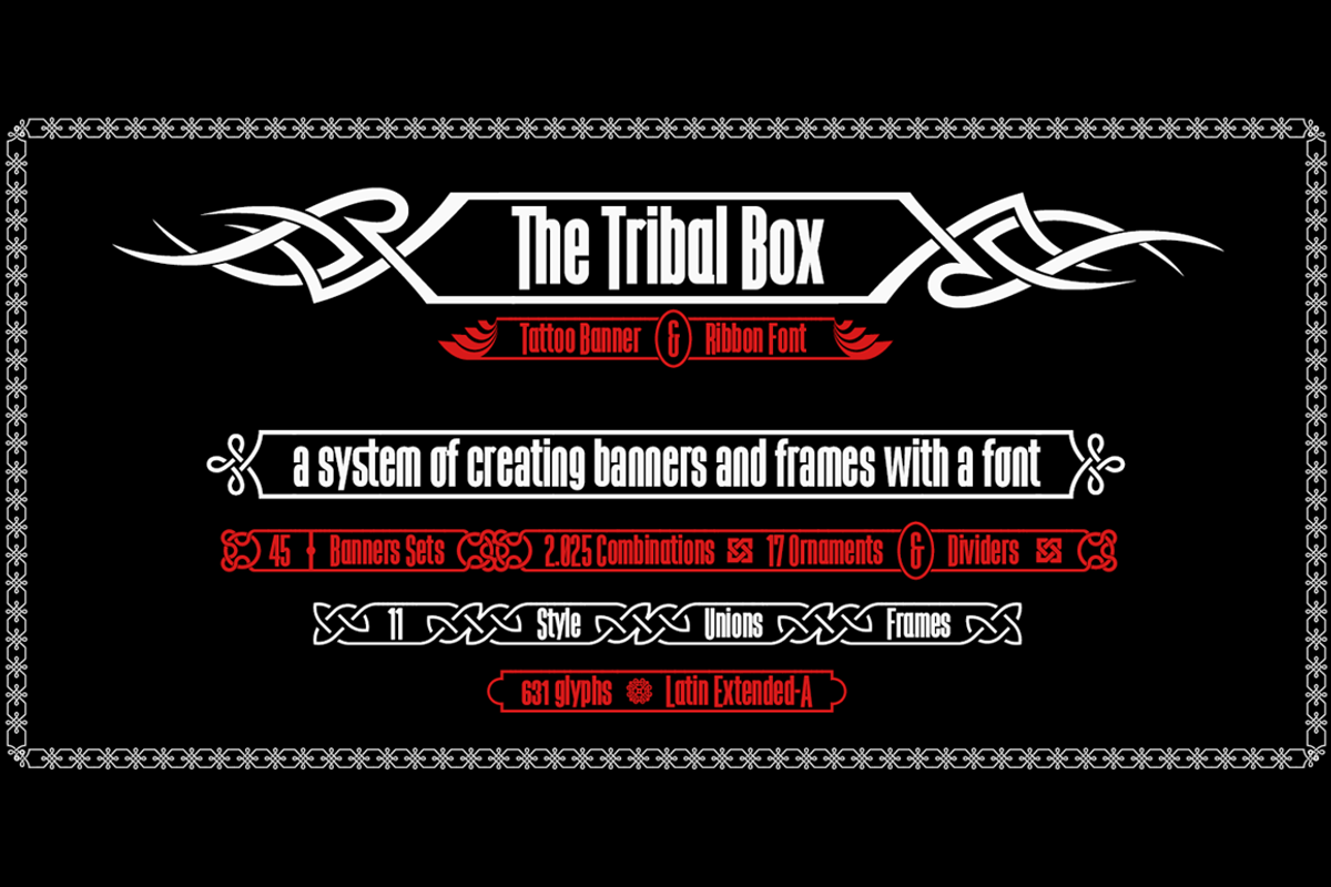 The Tribal Box -banner font- preview 6