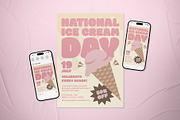 Ice Cream Day Event Flyer Set, a Flyer Template by The Good Store (Thumbnail 1 of 2)