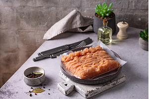 Raw fresh uncooked minced meat, a Food & Drink Photo by Yulia Furman