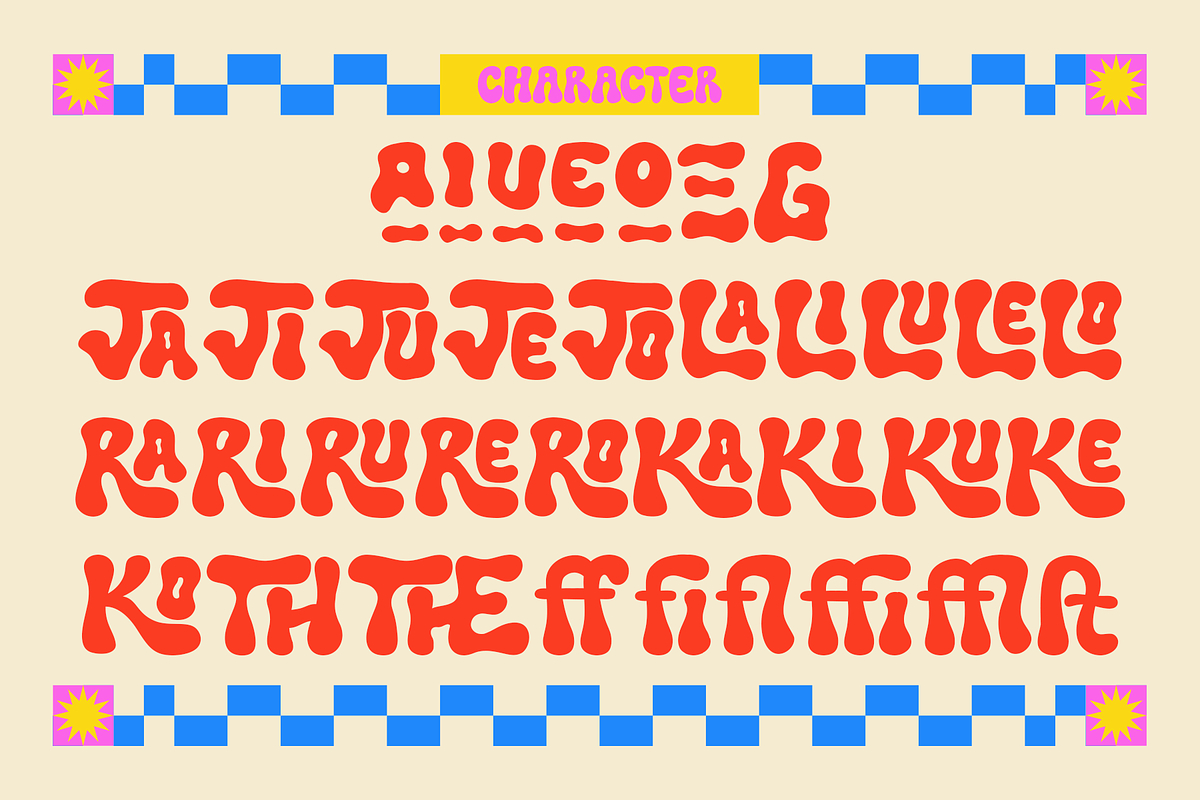 Jokira - Retro Groovy Font, a Symbol Font by Indotype Foundry (Photo 7 of 10)