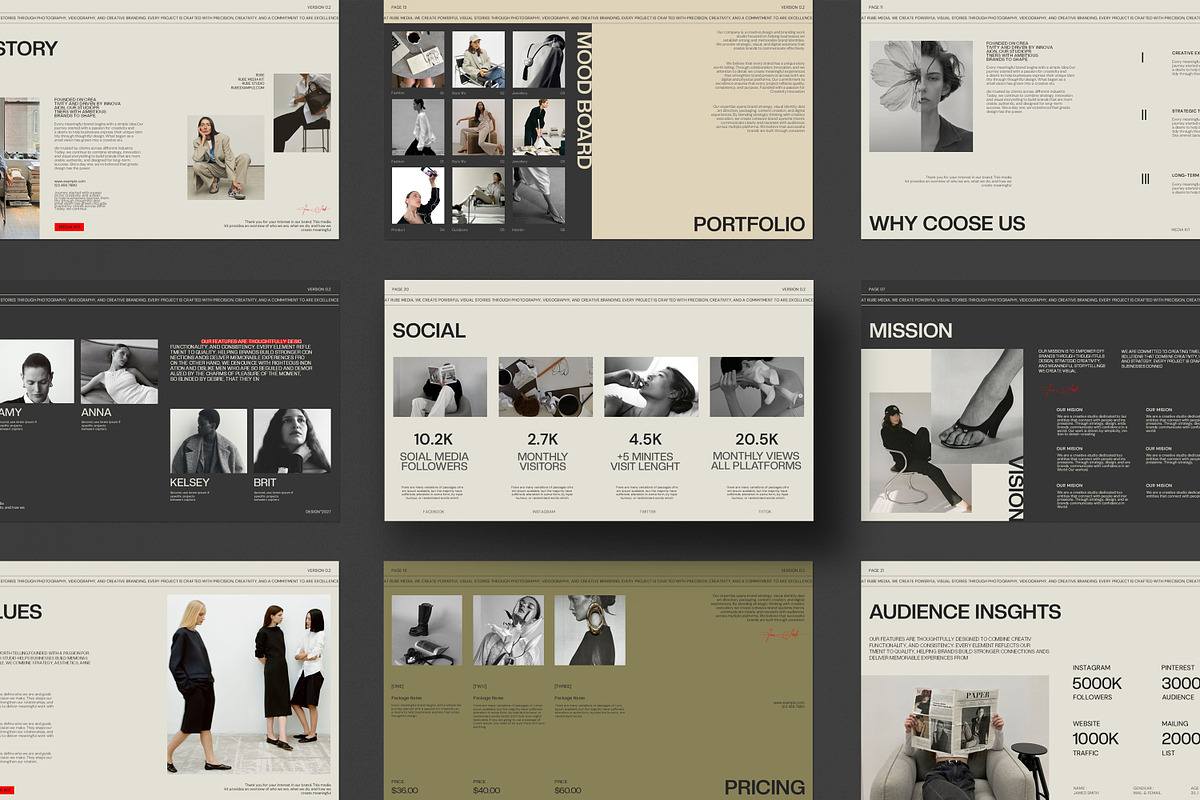 RUBE | Fashion Media Kit, a Presentation Template by CreativexGenius (Photo 7 of 10)
