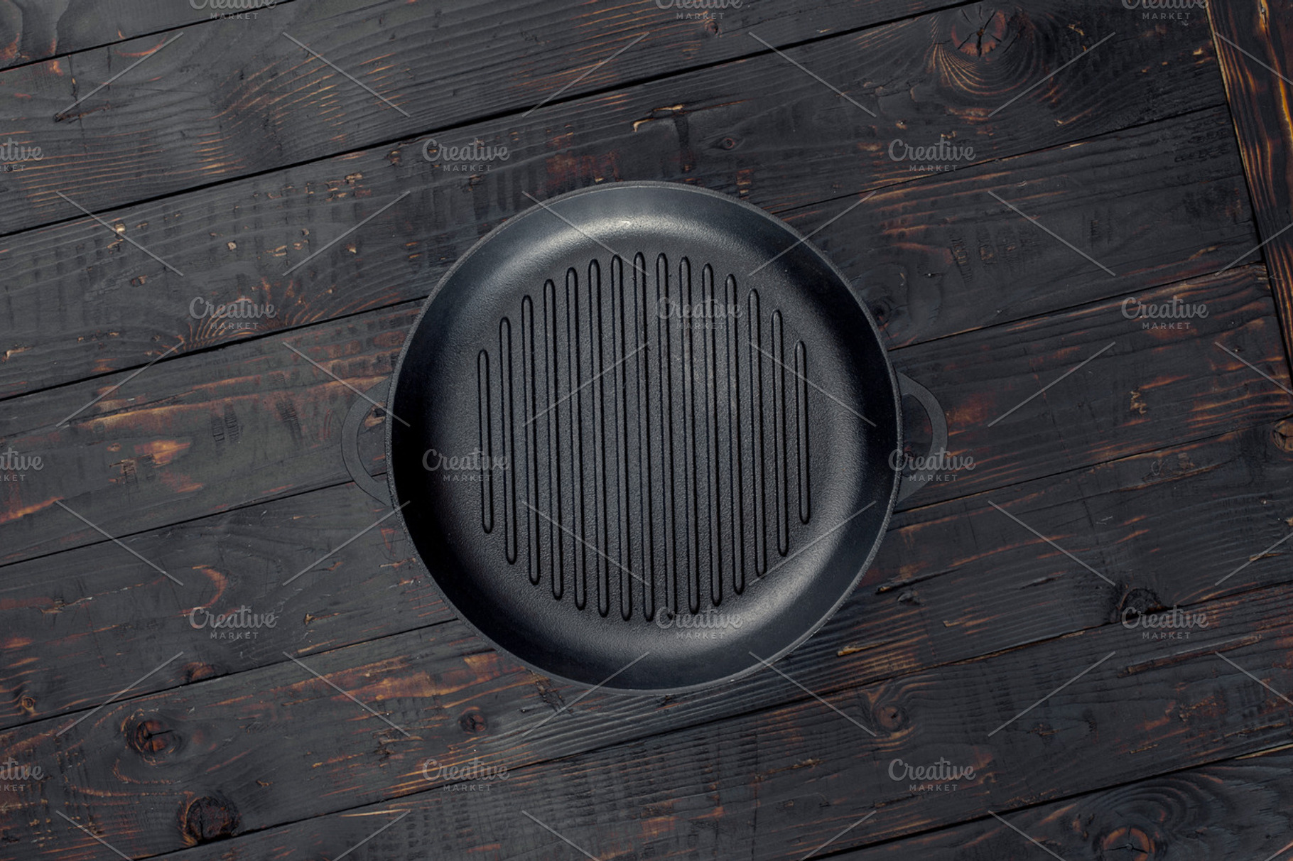 Vintage empty grill pan, a Food & Drink Photo by KucherPhoto