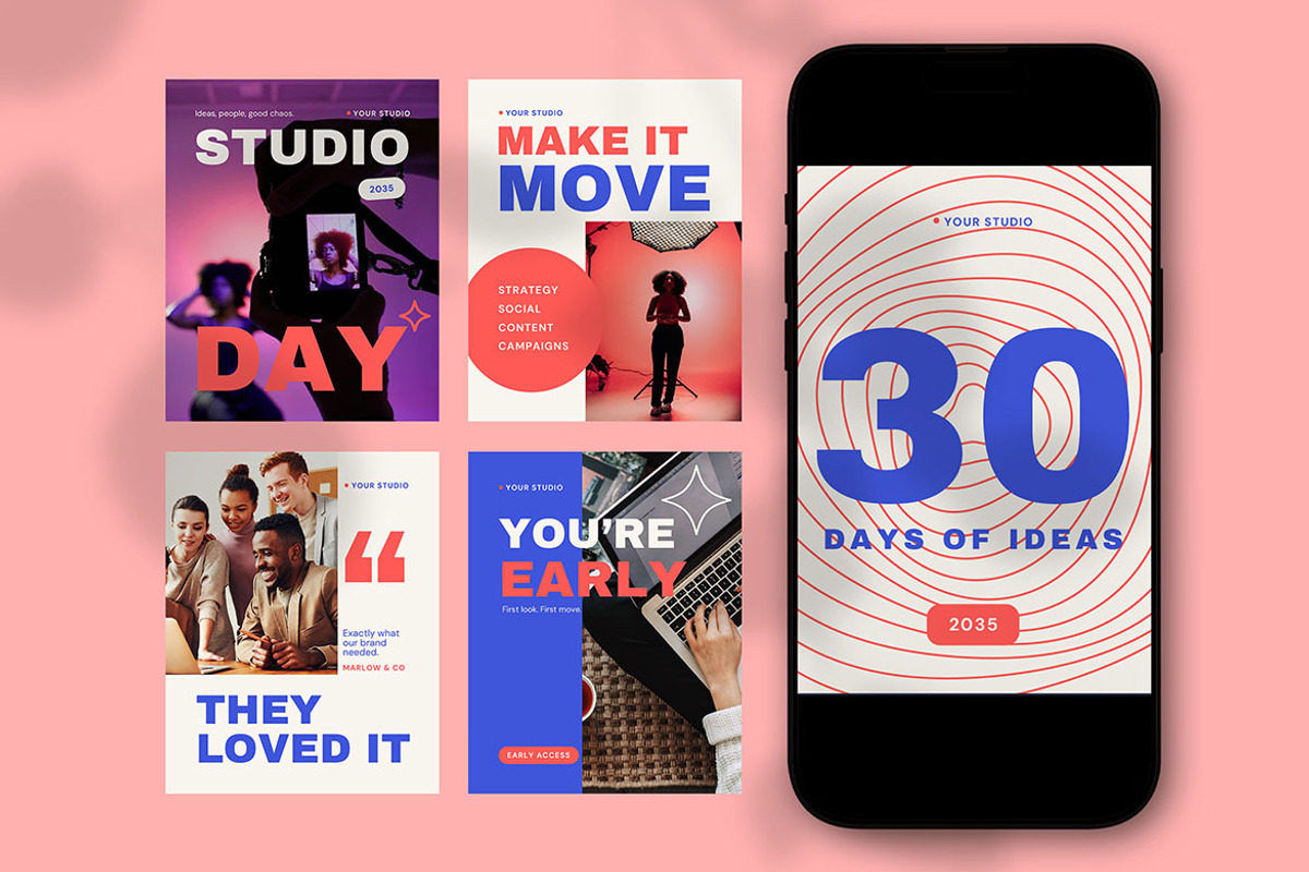 Creative Studio Social Media Pack, a Social Media Template by Pitchlook.Studio (Photo 3 of 3)