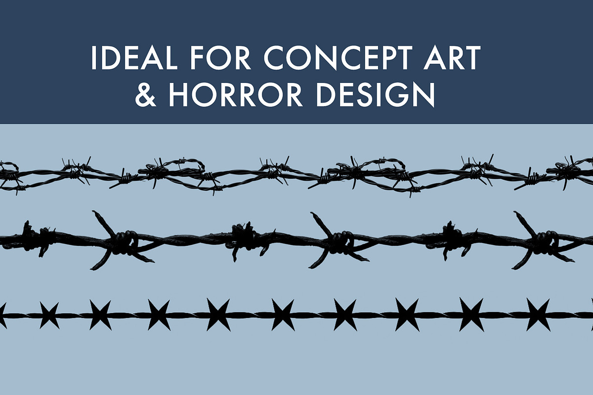 Barbed Wire Brush Set, a Brush Add-On by Zsolt Kosa Art (Photo 4 of 6)