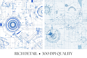 Technical Blueprint Patterns, a Pattern Graphic by Artful Assets Boutique (Thumbnail 3 of 4)