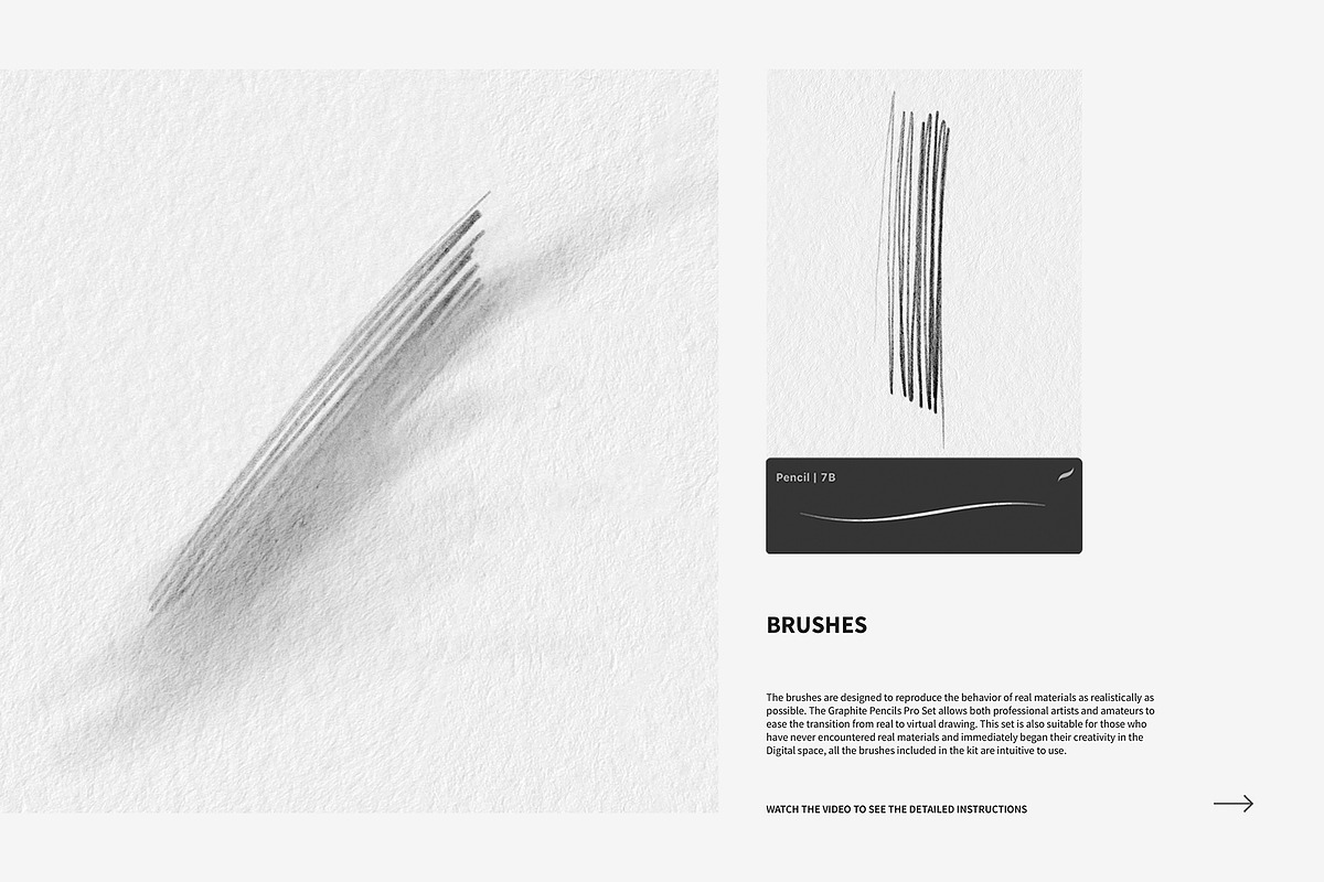 Graphite Pencils for Procreate, a Brush Add-On by Roman Striga (Photo 3 of 8)