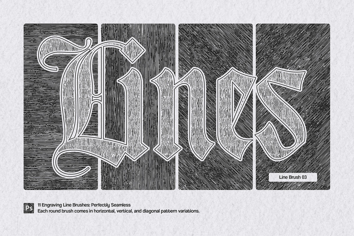 Timeless Engraving Photoshop Brushes, a Brush Add-On by brushapes.com (Photo 3 of 13)