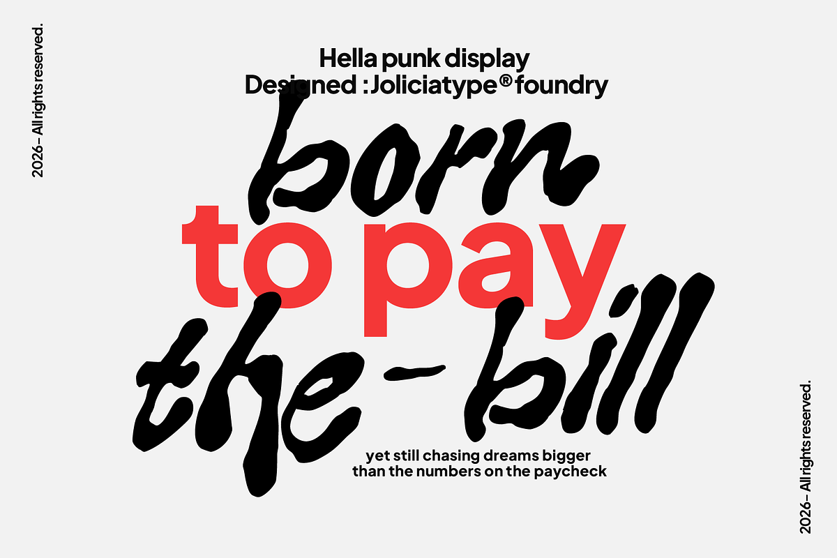 Hella Punk | Display Font, a Handwritten Font by Jolicia Type (Photo 2 of 9)
