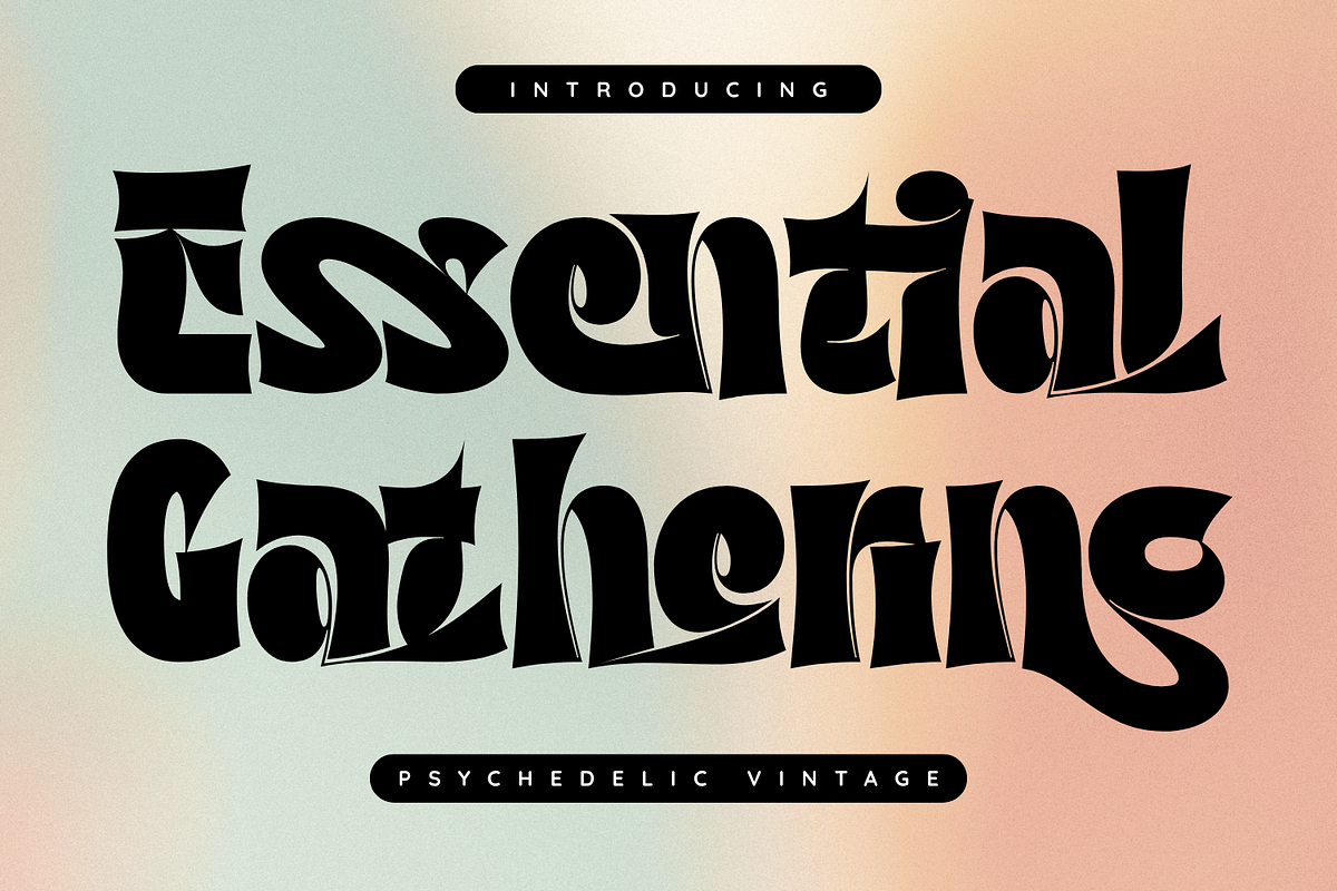 Essential Gathering - Psychedelic, a Serif Font by 177Studio (Photo 1 of 8)