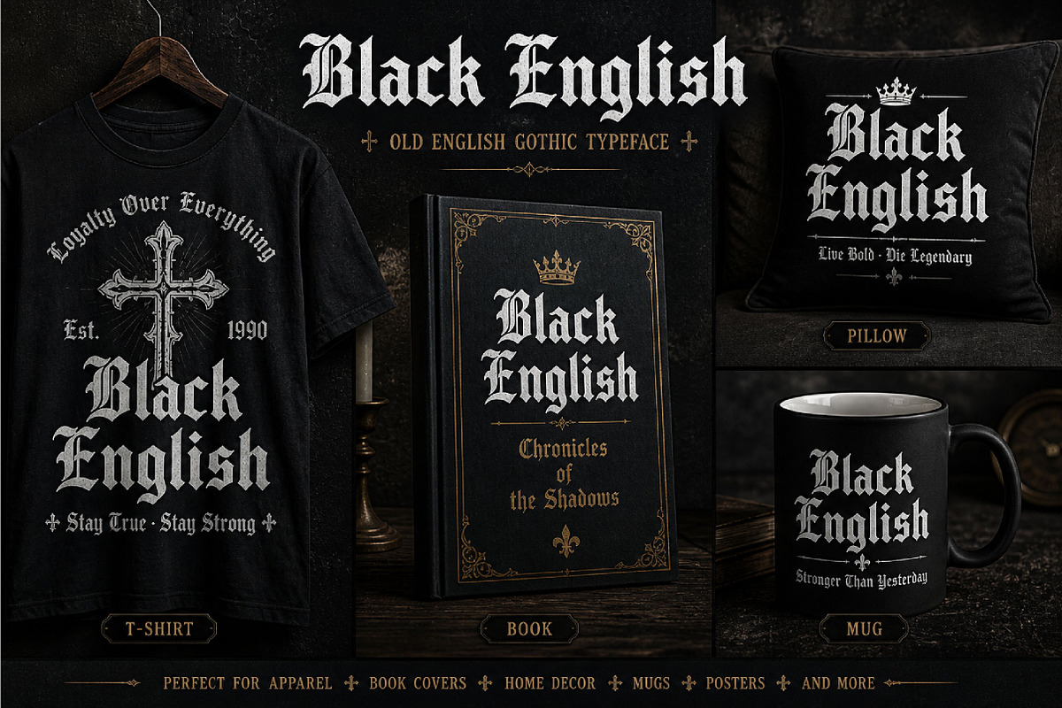 Black English, a Blackletter Font by Wow Magic (Photo 3 of 4)