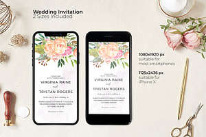Electronic Wedding Invitation Suite, an Invitation Template by ShineOnWedding