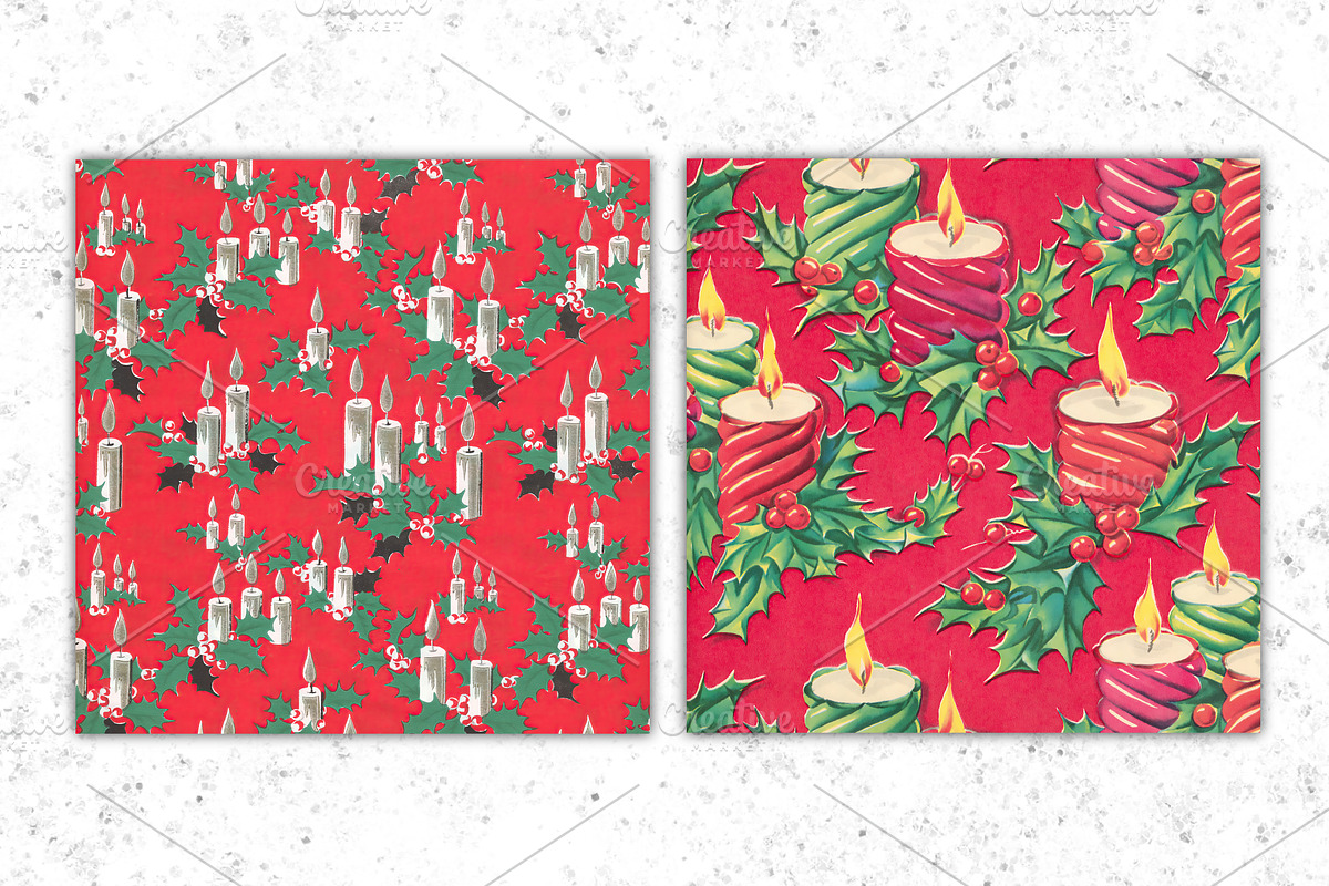 12 Vintage Christmas Scenes, a Background Graphic by Patterns for Dessert (Photo 5 of 7)