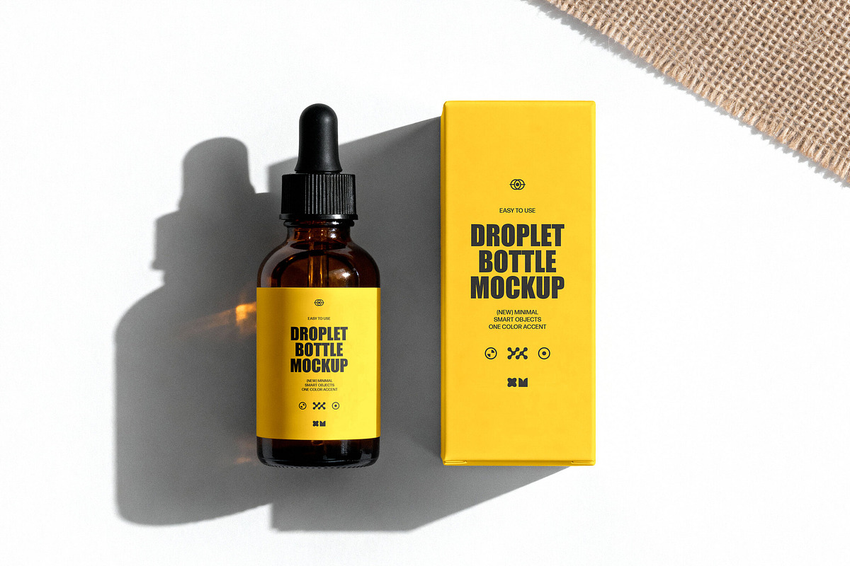 Serum Droplet Bottle Mockup, a Packaging Mockup by Design Squad (Photo 1 of 4)