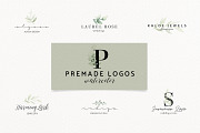 Premade Logos watercolor greenery, a Branding & Logo Template by Angele Kamp (Thumbnail 1 of 10)