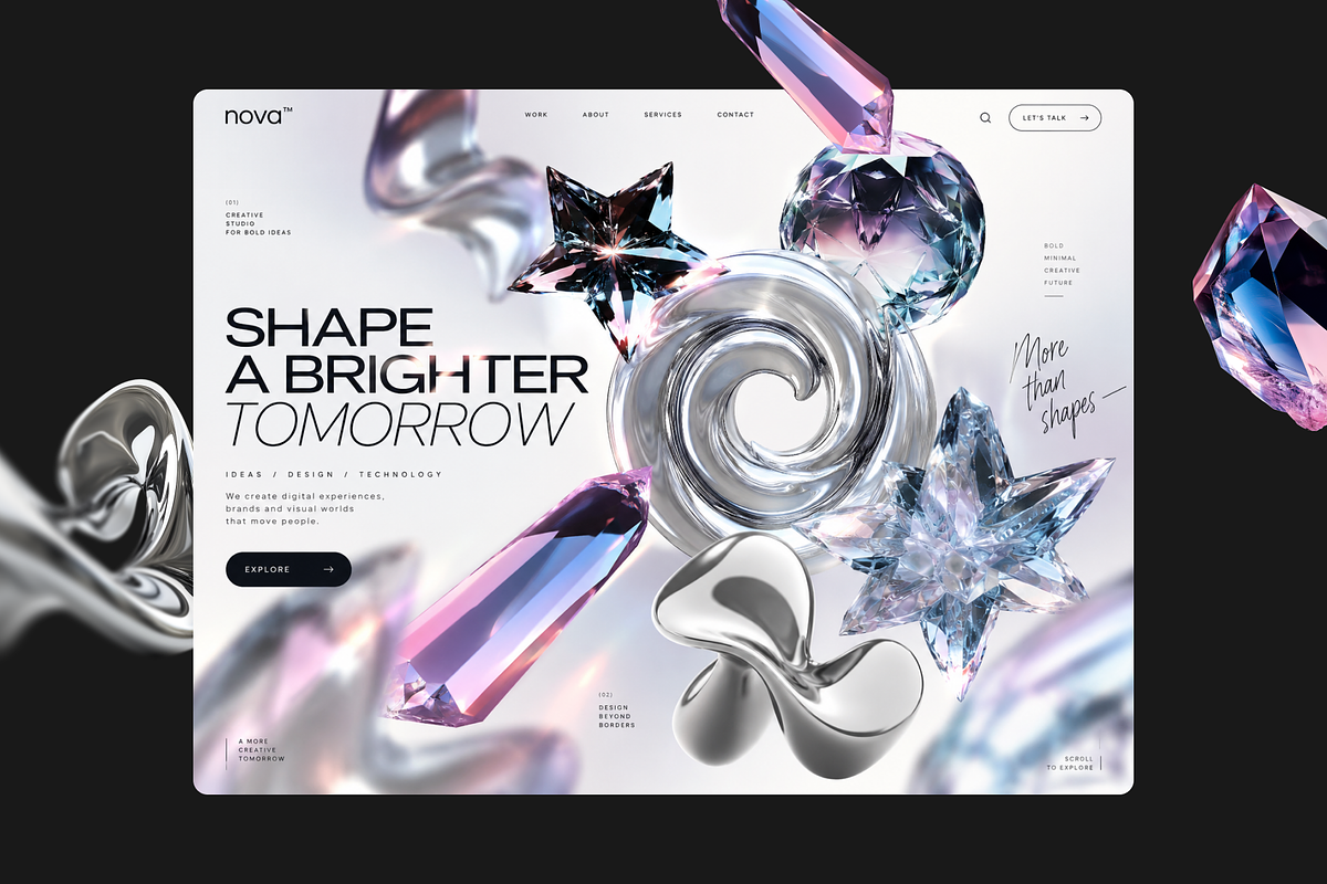Futuristic Shapes | PNG Objects Pack, an Object Graphic by Lumeno (Photo 2 of 8)