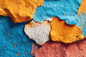 Peeling paint textured wall background, a Background Photo by AlyaAnd
