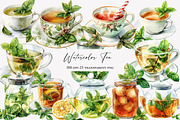 Watercolor  Tea clipart, an Illustration by Designworld (Thumbnail 1 of 4)