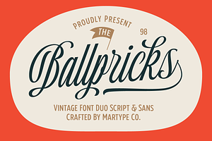 Ballpricks - Vintage Font Duo