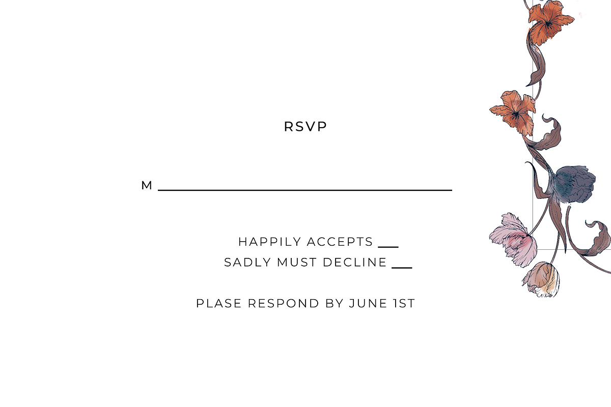 Vintage Botanical Wedding Invitation, an Invitation Template by ForeverPrint (Photo 5 of 6)