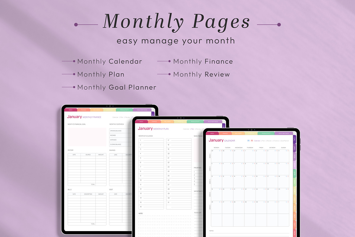 2026 All-in-One Digital Planner, a Templates & Theme by Sahara (Photo 4 of 12)