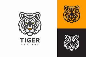Tiger Head Logo Design, a Branding & Logo Template by Saba Vector