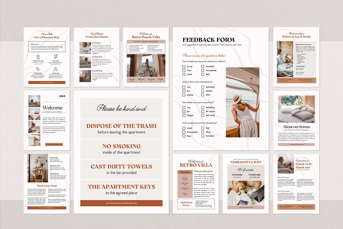 Airbnb Welcome Guest Book Canva, a Presentation Template by Emmart Studio (Photo 6 of 6)