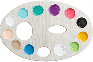 A paint palette featuring an, an Abstract Photo by ZinetroN