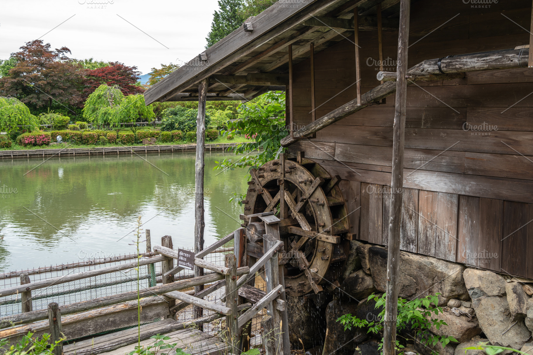 Traditional water mill at Hida Minzoku Mura in Takayama, Japan, an Architecture Photo by GoodGoods