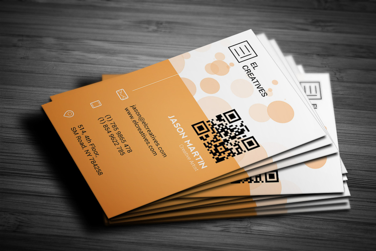 Creative Orange Business Card, a Business Card Template by bouncy (Photo 3 of 4)