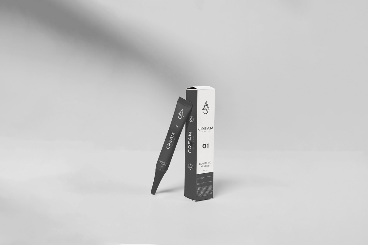 Cosmetic Tube & Packaging Mockup, a Packaging Mockup by Assyat (Photo 3 of 9)