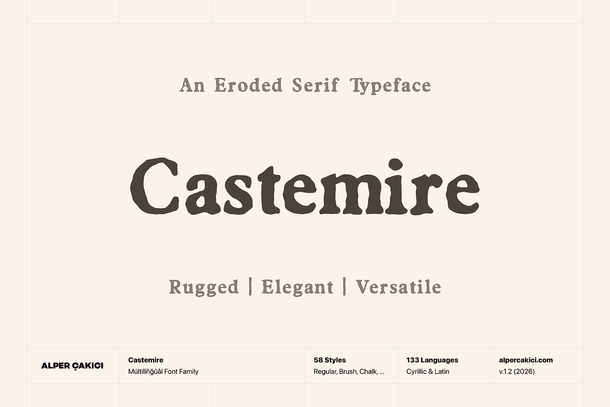 Castemire - Serif Typeface, a Serif Font by alpercakici (Photo 1 of 13)