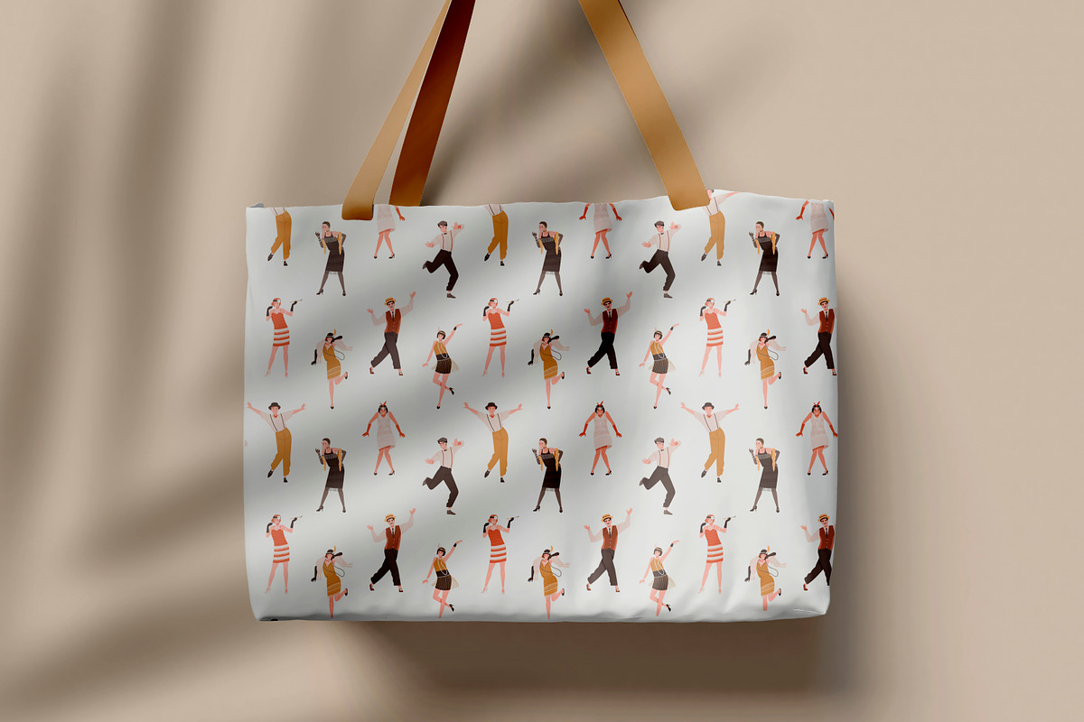 1920s dancers retro seamless pattern, a Pattern Graphic by Good Studio (Photo 4 of 6)