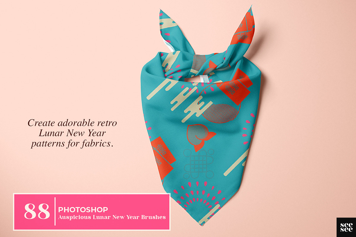 88 Photoshop Lunar New Year Brushes, a Brush Add-On by CC CREATIVE CO (Photo 6 of 13)