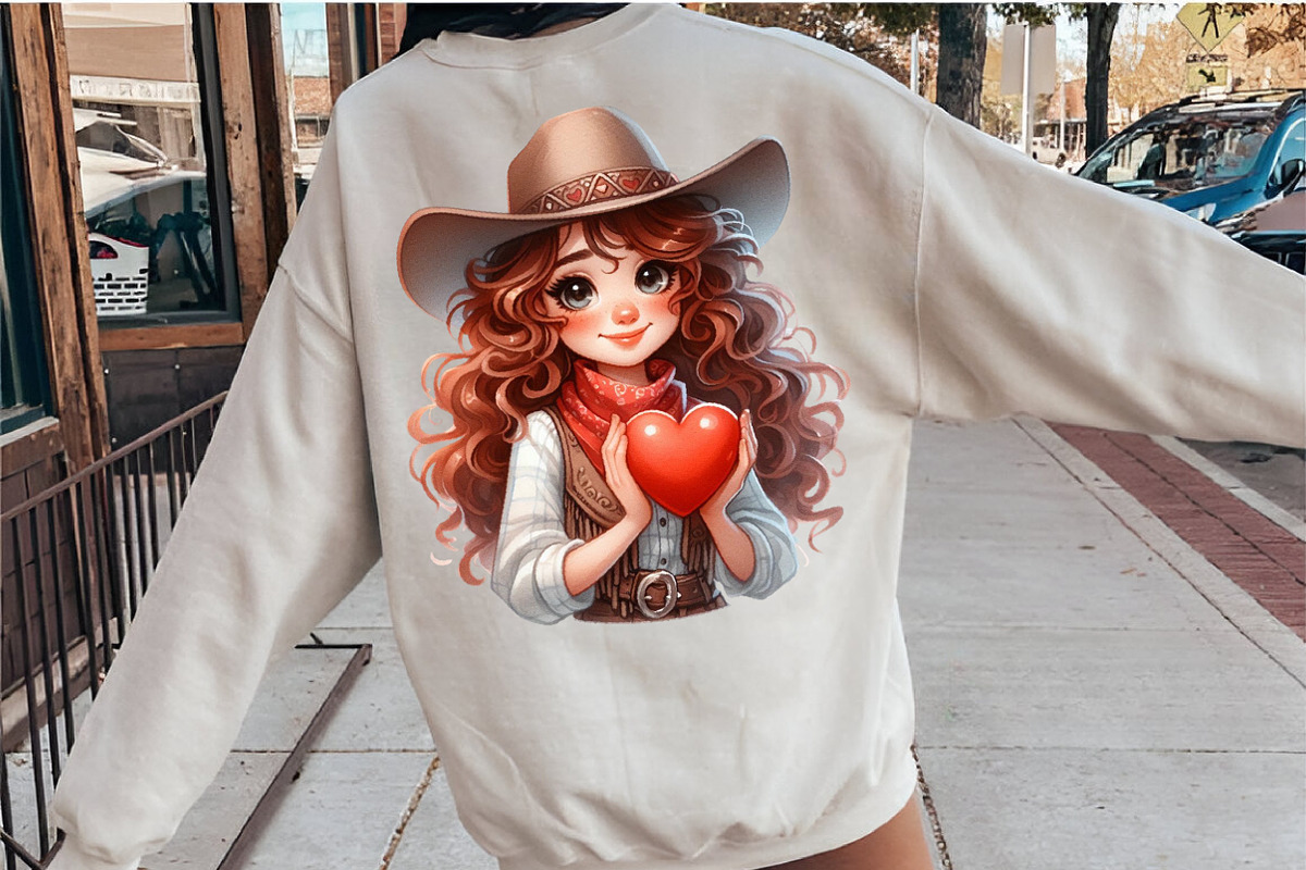 Quirky Valentine Cowgirl Clipart PNG, an Illustration by SinaCreation (Photo 9 of 11)