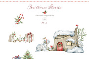 Christmas Stories Watercolor Animals, a Seasonal Illustration by Kreker Kate (Thumbnail 4 of 12)