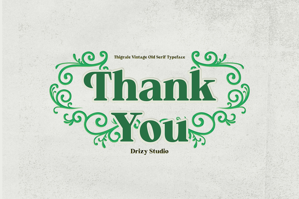 Thigrale – Classic Old Vintage Font, a Sans Serif Font by Drizy (Photo 10 of 10)