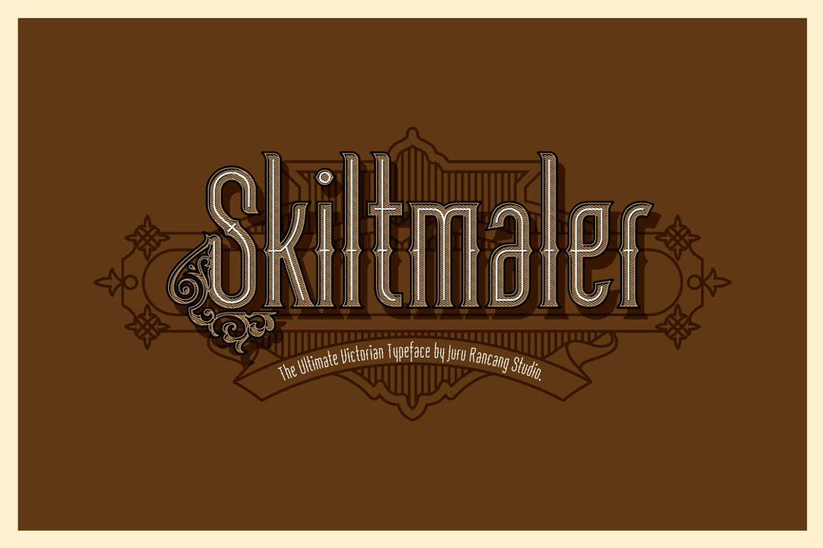 Skiltmaler Typeface, a Serif Font by Juru Rancang Studio (Photo 1 of 5)