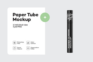 Matte Paper Tube Mockup