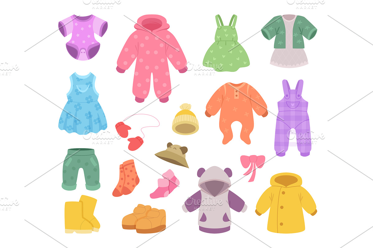 New born clothes. Little baby tools, an Object Illustration by Onyx