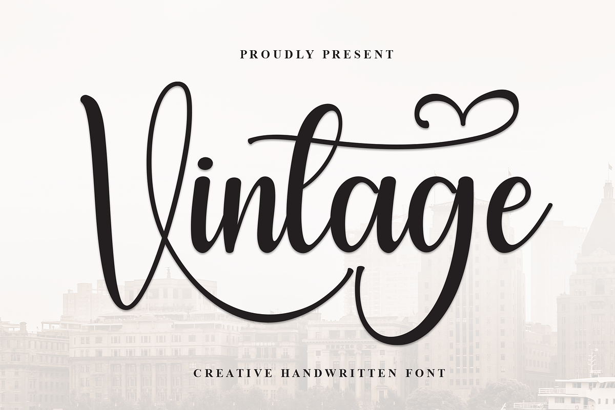 Vintage | Script Font, a Handwritten Font by Scratchones (Photo 1 of 9)