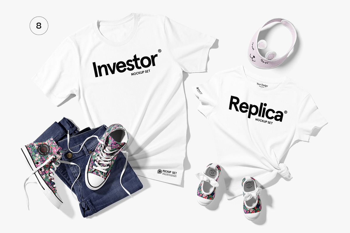 Bella Canvas 3001 Family Mockup Set, a Shirt Mockup by creatsy5 (Photo 14 of 24)