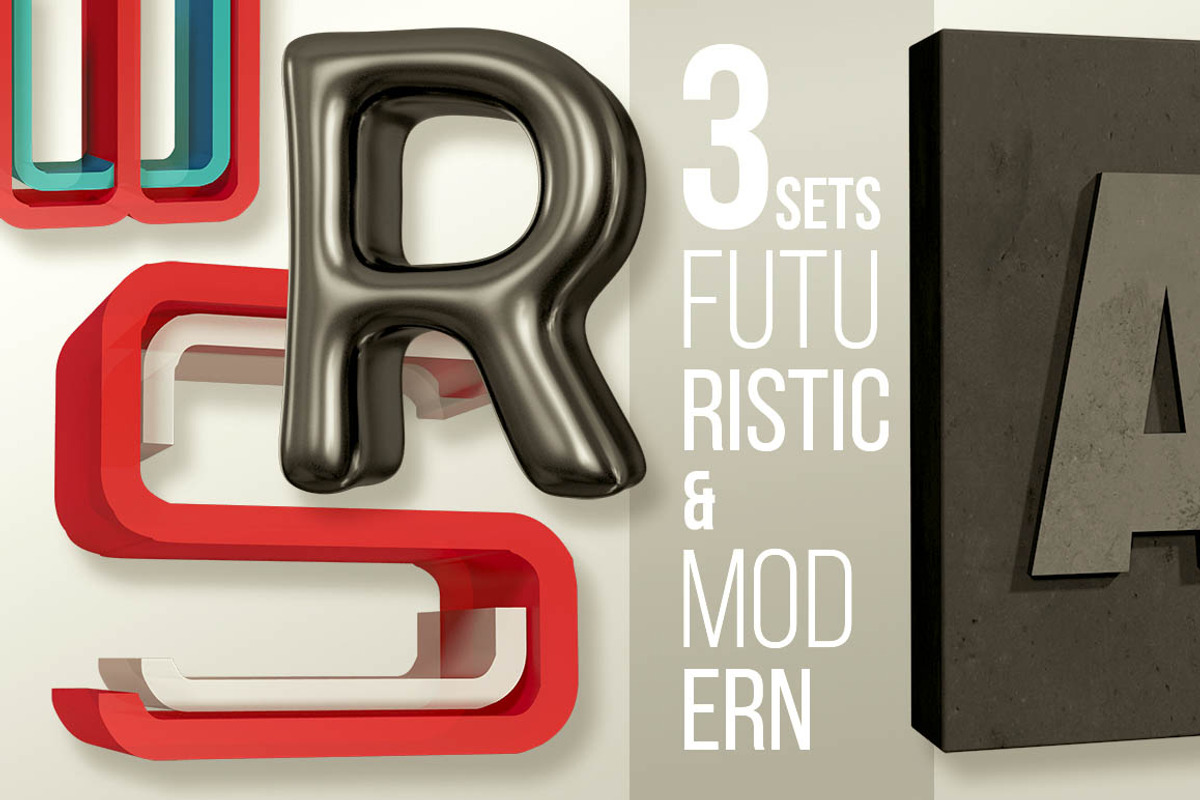3D Lettering Mega Bundle 2 preview 2