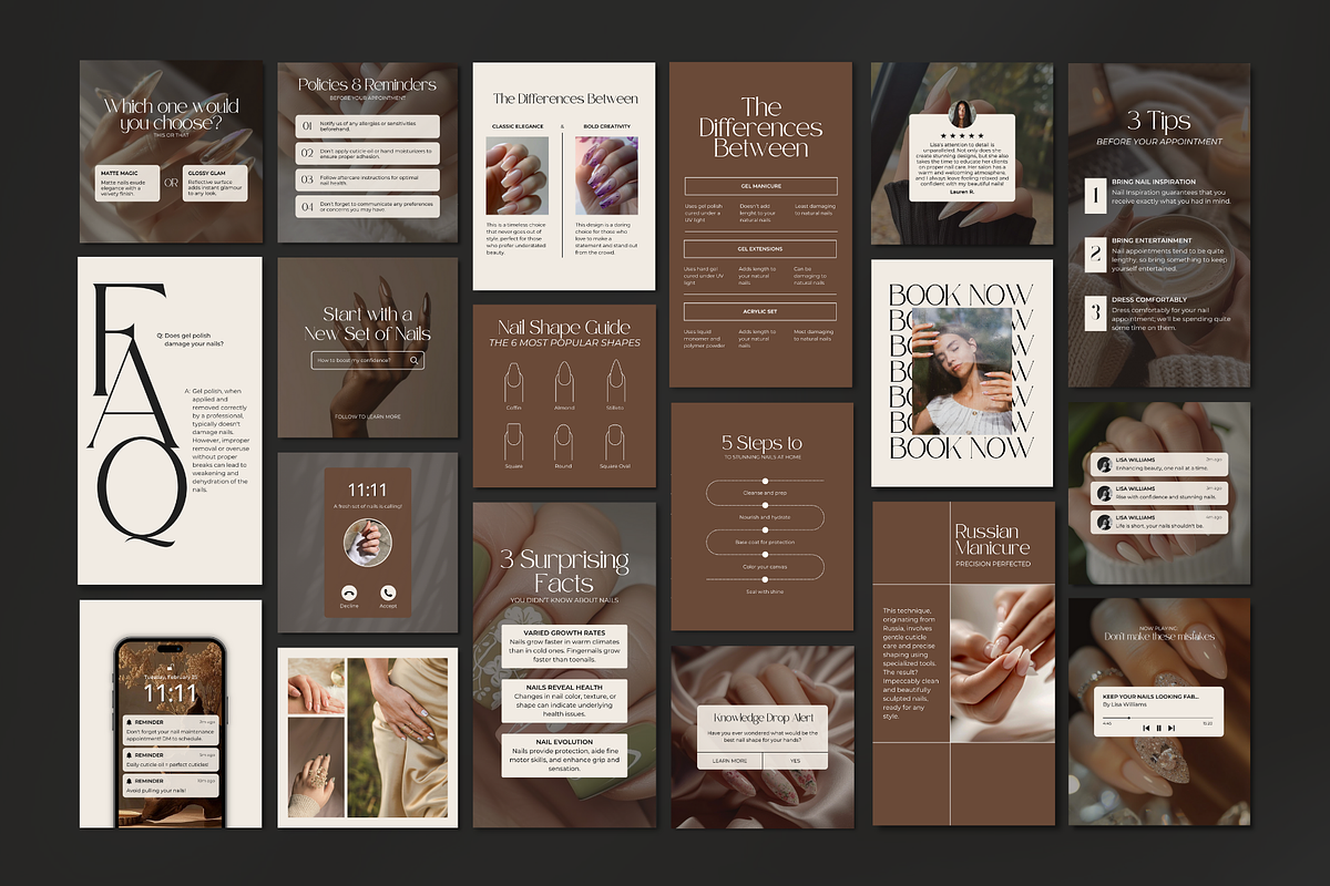 Nail Tech and Salon Instagram Posts, a Social Media Template by Gilla Templates (Photo 5 of 9)