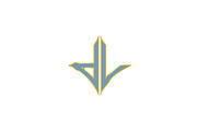 DV letter logo design., a Branding & Logo Template by xcoolee (Thumbnail 3 of 8)