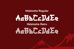 Hidetozhe - Asian Style Font Duo