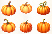 Pumpkins Watercolor PNG, an Illustration by CrexoraLab (Thumbnail 5 of 5)