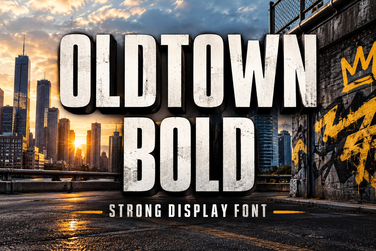 Oldtown Bold - Sans Bold font, a Sans Serif Font by Limited.studio (Photo 1 of 5)